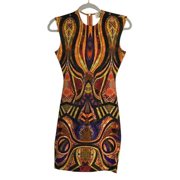 Torn By RONNY KOBO Morgan Dress in Gold Multi Tribal Size Extra Small Bodycon - Picture 1 of 7